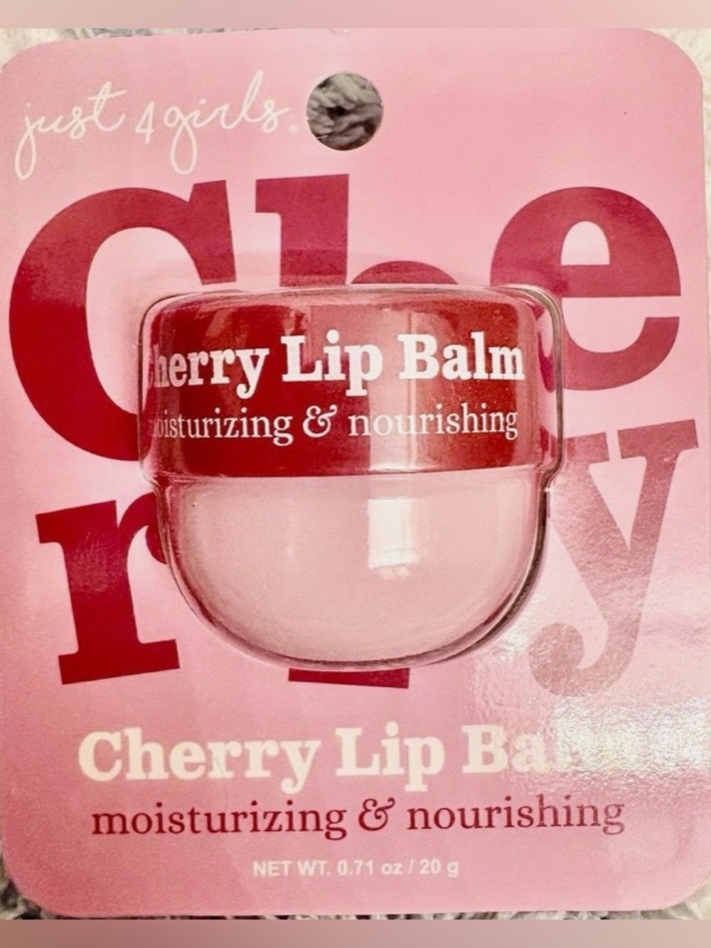 Just 4 Girls Cherry Lip Balm – Moisturizing Cherry Hydration